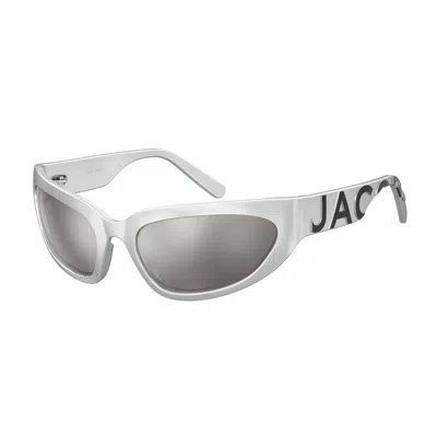 Marc Jacobs Silver Flash Mirror Wrap Ladies Sunglasses Marc 738/s 079d/t4 61 In Silver