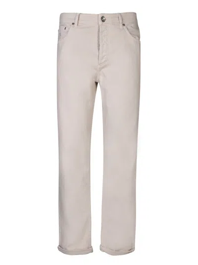 Shop Brunello Cucinelli Trousers In Beige