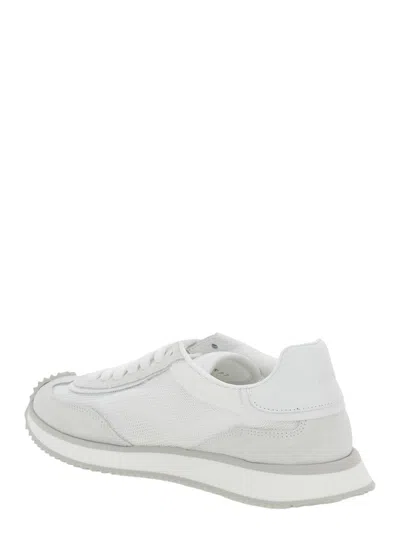 Shop Dolce & Gabbana 'dg Cushion' White Low Top Sneakers In Mixed Materials Woman