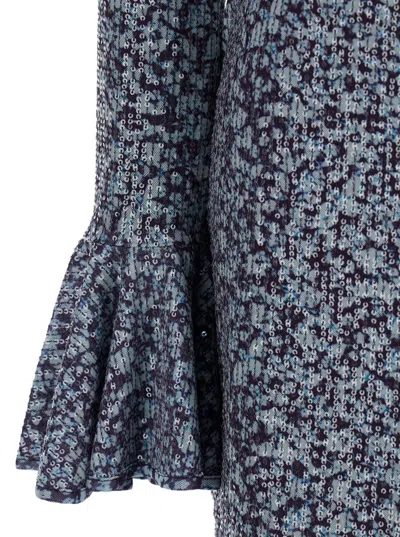 Rotate Birger Christensen Open-back Sequin Mini Dress In Violet