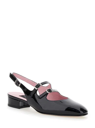 Shop Carel Paris 'peche' Black Mary Jane Pumps In Patent Leather Woman