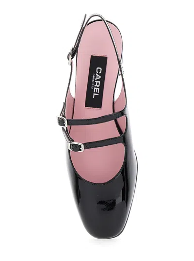 Shop Carel Paris 'peche' Black Mary Jane Pumps In Patent Leather Woman