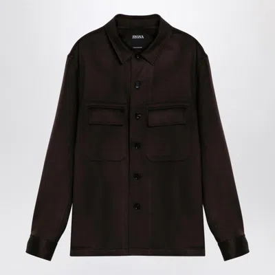 Shop Zegna Shirt In Brown