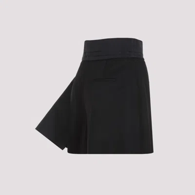 Alexander Mcqueen Women's Oversize Bow Tailored Shorts In Black