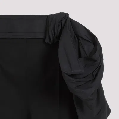 Alexander Mcqueen Women's Oversize Bow Tailored Shorts In Black