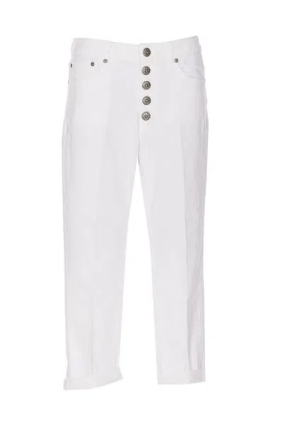 Shop Dondup Trousers In White