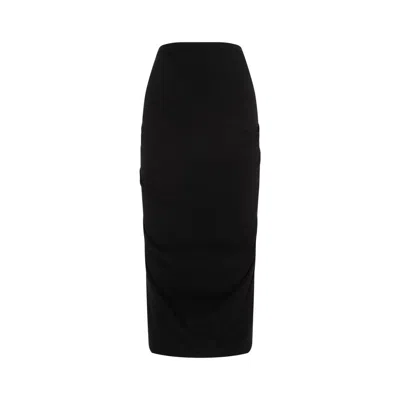 Dries Van Noten Skirt With Drape In Black