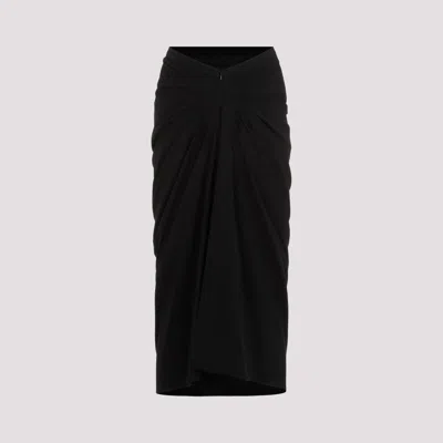 Dries Van Noten Skirt With Drape In Black