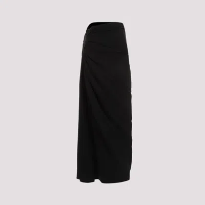 Dries Van Noten Skirt With Drape In Black