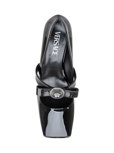 VERSACE VERSACE BROAD HEEL PUMPS 