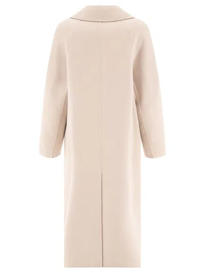 Shop 's Max Mara "capi" Wool Coat With Buttons In White