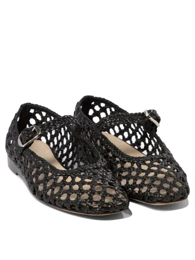 Shop Le Monde Beryl Le Monde Bèryl Woven Mary Jane Ballet Flats In Black