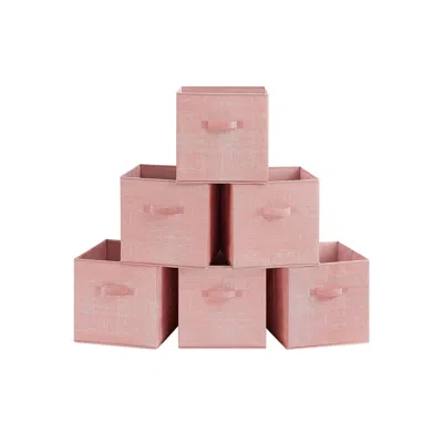 Breebe 13-inch Non-woven Fabric Bins With Double Handles Jelly Pink
