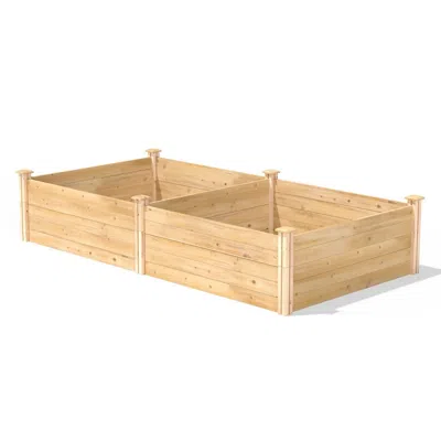 Quikfurn 17-inch High Cedar Wood Raised Garden Bed 4 Ft X 8 Ft - Made In Usa