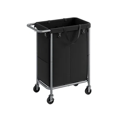 Breebe Laundry Basket With Wheels, 2-section Rolling Laundry Hamper