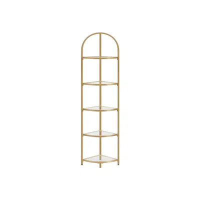 Breebe 5-tier Glass Corner Storage Shelf