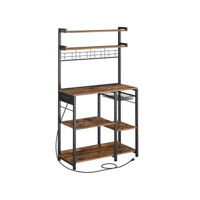 Breebe Bakers Rack With 4 Ac Outlets
