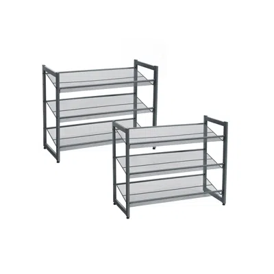 BREEBE 3-TIER SHOE STORAGE RACK WITH ADJUSTABLE SHELVES 
