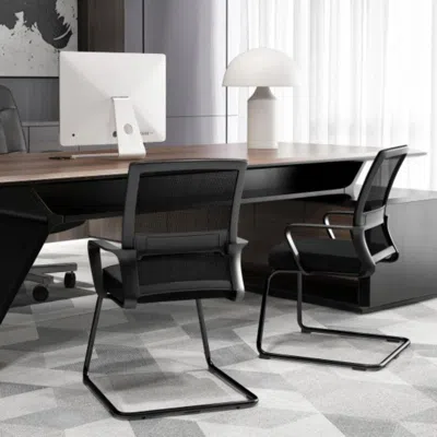 Hivvago Office Guest Chair With Lumbar Support For Waiting Room-2 Pieces
