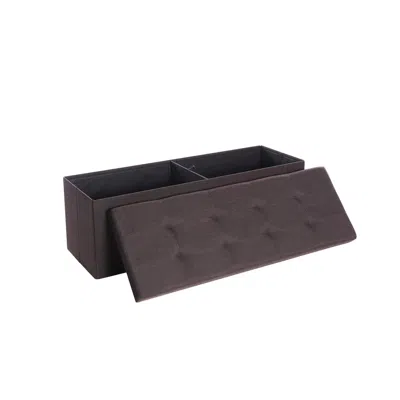 Breebe Wooden Divider Storage Ottoman