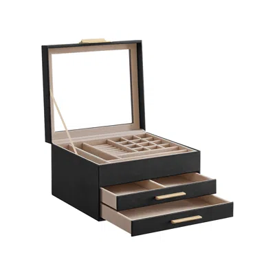 Breebe 3-layer Jewelry Box Graphite Black