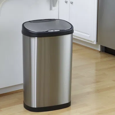 Quikfurn Stainless Steel 13 Gallon Touchless Kitchen Trash Can