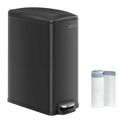 Breebe 12.7 Gallon Garbage Can For Narrow Spaces With Soft-close Lid