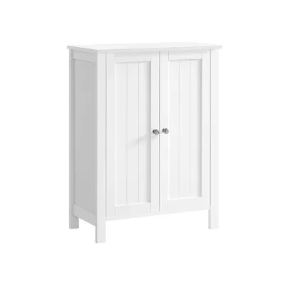 Breebe White Bathroom Floor Storage Cabinet