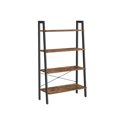 Breebe 4-tier Bookshelf Rustic Brown And Black