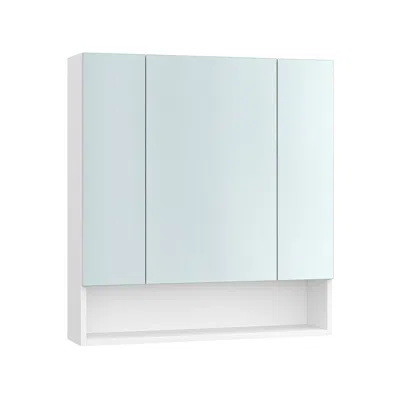 Breebe 27.6" Wide Bathroom Mirror With Storage Cloud White