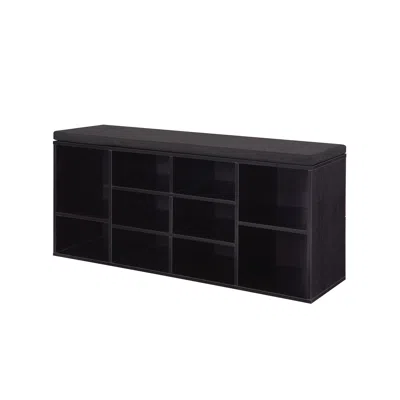 Breebe Cubbie Shoe Storage Bench With Cushion