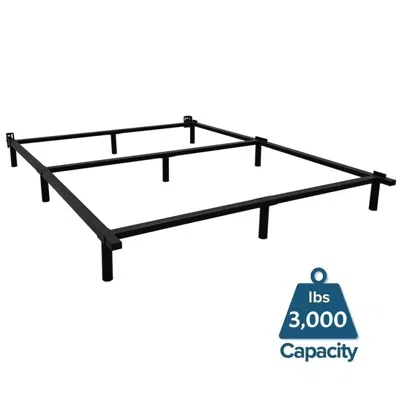 Quikfurn King 9-leg Metal Bed Frame With Headboard Brackets 3,000 Lbs. Max Weight Limit