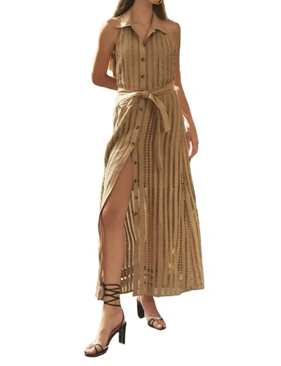 Christy Lynn Marissa Maxi Dress In Khaki In Green