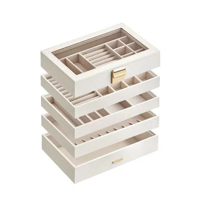 Breebe 5-tier Stackable Jewelry Trays Cloud White