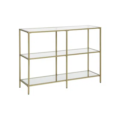 Breebe Modern Design Golden Glass Console Sofa Table