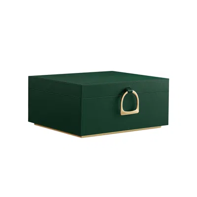 Breebe 2-layer Jewelry Box With Handle Forest Green