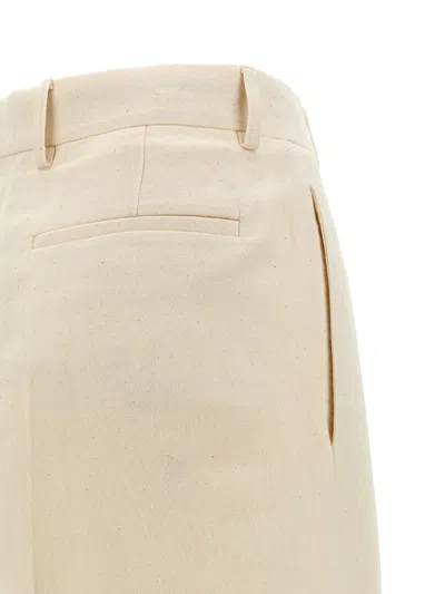Jw Anderson Logo Band Panel Pants In White