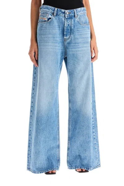 Shop Diesel Straight Leg Jeans In Blue