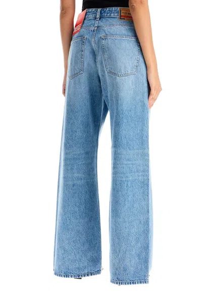 Shop Diesel Straight Leg Jeans In Blue