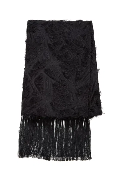 Gabriela Hearst Blaine Scarf In Black Silk Virgin Wool Jacquard In Black