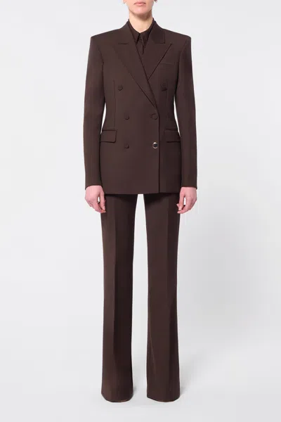 Gabriela Hearst Gavin Blazer In Chocolate Sportswear Wool In Chocolate
