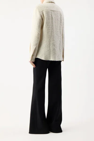 Gabriela Hearst John Austin Overshirt In Ivory Recycled Cashmere Boucle In Ivory