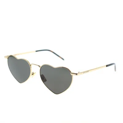 Shop Saint Laurent Eyewear Sunglasses In Gold