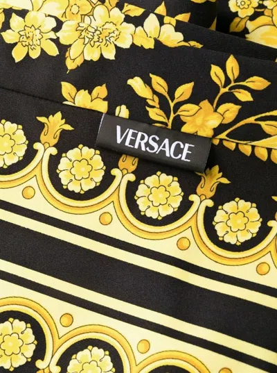 Shop Versace 'barocco' Leggings In Multicolor