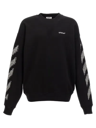 Shop Off-white Pixel Diag Skate Sweatshirt White/black