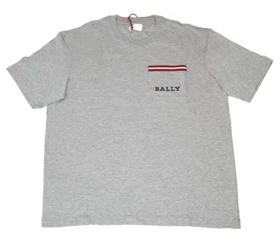 Bally 6233730 Men's Grey 100% Cotton Pocket T-shirt In Grey