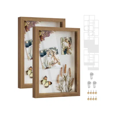 Breebe Box Picture Photo Frame With 8 Wood Push Pins