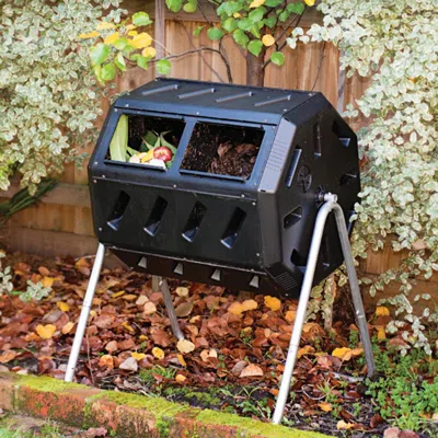 Quikfurn 37-gallon Tumbling Compost Bin Tumbler Composter - 5 Cu. Ft.