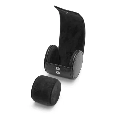 Wolf 529080 Blake Narrow Single Watch Roll In Black Leather In Black