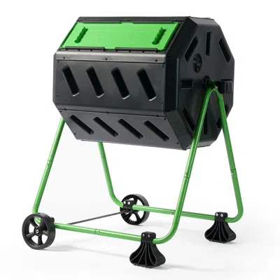 Quikfurn Tumbler 5-cubic Ft Compost Bin For Home Composting With Heavy Duty Frame
